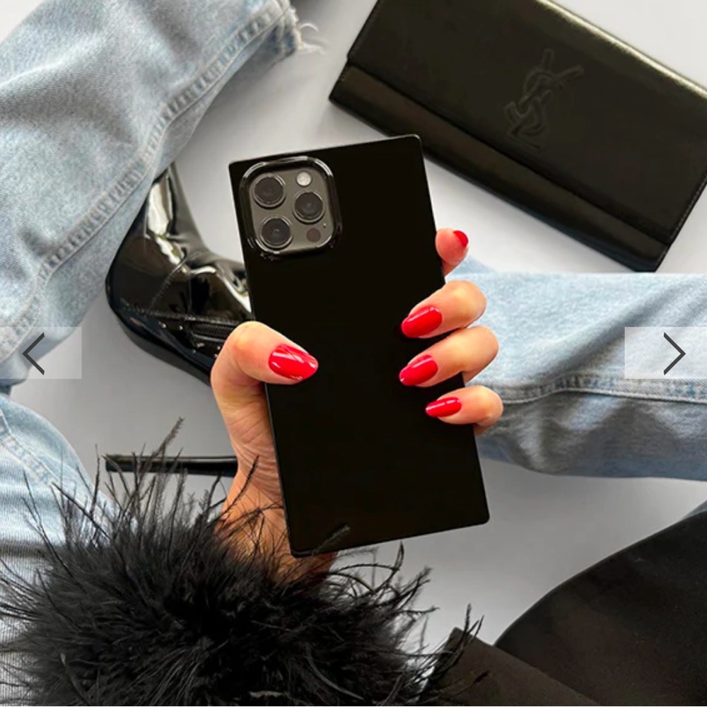 New in Box SQUARE® Black Patent iPhone Case